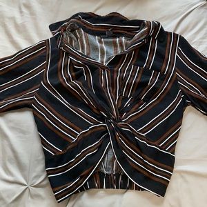 Forever 21 cropped cinched shirt